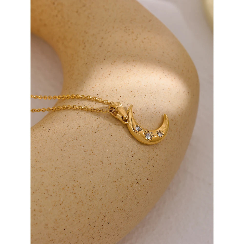 Golden moon Necklace